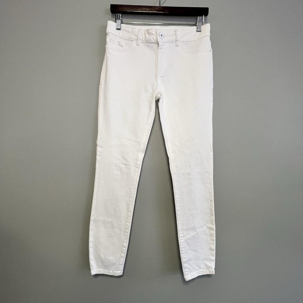 DL1961 Margaux Instasculpt Ankle Skinny Jeans White Mid Rise Denim Womens 27